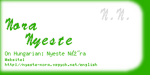 nora nyeste business card